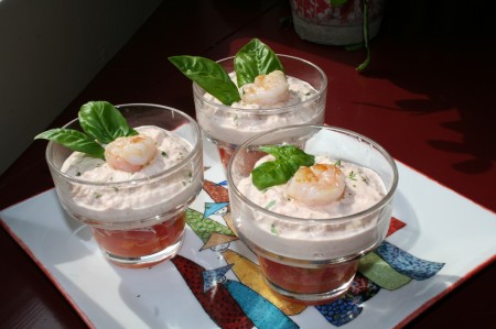 mousseline de crevettes